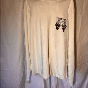 Vineyard Vines Men's Cream Long Sleeve Tee
